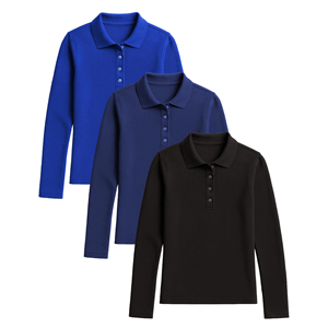 Outdoor Sports <b>Women</b> <b>Long</b> <b>Sleeve</b> <b>Polo</b> <b>Shirt</b> Polyester Fabric Comfortable Lightweight Quick Dry Custom Embroidery <b>Polo</b> Apparel - Product Image 3
