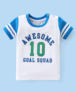 Ensemble t-shirt et short en coton pour bébé garçon, vêtements de sport pour enfants, ensemble jersey à manches courtes, vêtements d'été, t-shirts imprimés pour enfants - Product Image 3