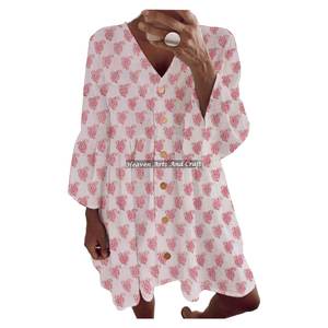 Nouvelle Collection Robe d'été pour Femme, Style Plage Sexy, Manches Cloche, Imprimé Bohème - Product Image 6