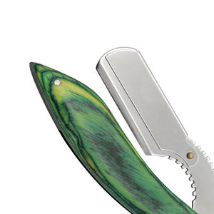 Wood Handle Straight <b>Razor</b> Stainless Steel Blade Single Blade For Face Shaving Smooth & Comfortable Professional - Product Image 5