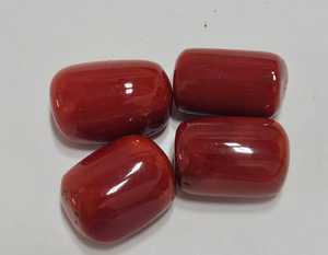 พลอยปะการังแดงธรรมชาติจากอิตาลี รูปทรงคาโบชอง คุณภาพดี พลอยเม็ดเดี่ยวสำหรับทำเครื่องประดับ - Product Image 3
