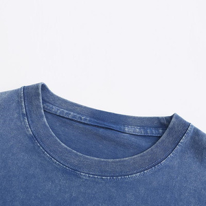 เสื้อยืดผู้ชายสไตล์วินเทจหรูหรา ผ้าฝ้าย 100% คุณภาพสูง โลโก้แบบเรียบง่าย สั่งทำได้ ลุคซีดจาง ทรงโอเวอร์ไซส์ ซักย้อมสีแบบแอซิดวอช - Product Image 3