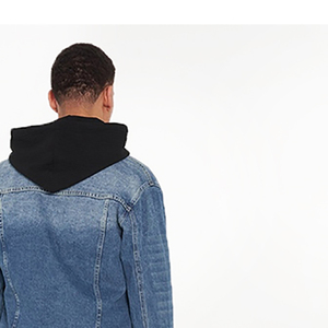 Vestes en jean unisexe de haute qualité les plus vendues, imprimées sur mesure, à capuche, motif lumineux, style streetwear, livraison directe d'usine - Product Image 3