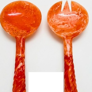 Luxury Handcrafted Colorful Resin Reusable Eco-Friendly Dishwasher Safe <b>Salad</b> <b>Tools</b> Multi-Purpose Serving Spoon Set Decorative - Product Image 6