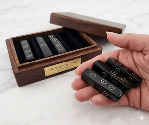Dés de jeu rectangulaires en corne noire faits à la main, dés de jeu vintage en corne longue, dés de jeu naturels au design artisanal personnalisé, fournisseur en gros - Product Image 3