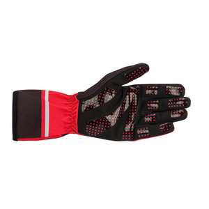 Gants de course rouges et noirs à doigts entiers avec paume antidérapante pour le motocross, utilisation en extérieur, unisexe, matériau PU, fermeture à cordon - Product Image 4