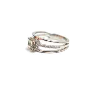 <b>Green</b> <b>Amethyst</b> 14k Gold Plated 925 Sterling Silver Luxury Wedding Engagement <b>Ring</b> Anniversary Party Gift for Women - Product Image 5