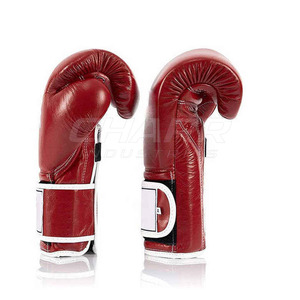 Custom Logo Leather Boxing Gloves High Quality Non-Slip Adjustable Wrist <b>Strap</b> - Product Image 5