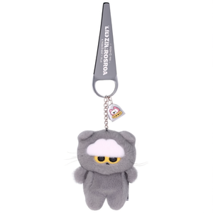 Line Friends Zoa Mini Flush <b>Key</b> <b>Ring</b> G-Dragon Zoa K-POP Keychain Zo&Friends Zoa Plush Pendant Grey Color - Product Image 3