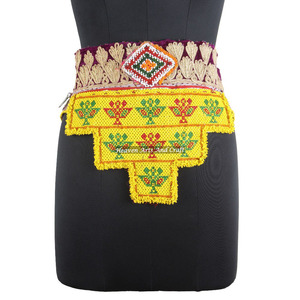 Vintage Belt Belly Dance Bead Afghani Traditional Waist Belt Kuchi Tribal BB027 <b>Old</b> Banjara Real Vintage Handmade Beaded Belts - Product Image 1