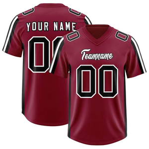 Camiseta de Fútbol Americano Personalizada TriPro Sports, Manga Corta, Cuello en V, Malla Sublimada, 100% Algodón, Secado Rápido, Cierre de Botones, Talla XL - Product Image 4