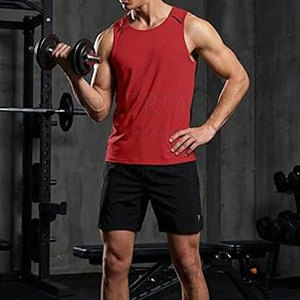 Custom Logo Breathable Running Tank Top Moisture Wicking Fitness <b>Singlet</b> <b>Men</b> Breathable Running Vest - Product Image 3