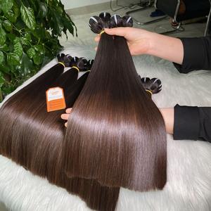 Extensiones de Cabello Humano Liso Marrón de Donante Único Vietnamita, Tendencia 2025, Suaves al Tacto, Paquetes Planos, Cierre de Peluca, Precio al por Mayor - Product Image 6
