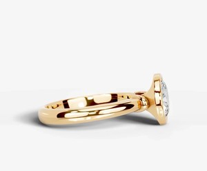Anillo de Compromiso y Promesa de Boda con Moissanita de 8MM con Engaste de Garras, Plata de Ley 925 Bañada en Oro de 18K, Regalo de Lujo - Product Image 3