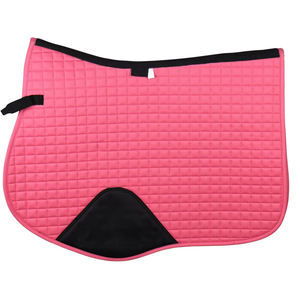 Produits équestres pour le confort du cheval, tapis de selle tout usage en coton à infrarouge lointain, rose avec bordure noire, OEM - Product Image 2