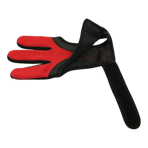 Gants de tir à l'arc en cuir à 3 doigts, gants de protection réglables, confortables pour les sports de plein air, OEM - Product Image 4