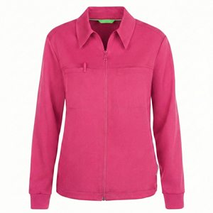Blouse médicale élégante et tendance pour femme, à col et fermeture éclair, prix de gros personnalisé, manteau de maintien au chaud pour infirmières - Product Image 5