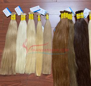 El mejor producto 100% Color vietnamita Extensiones de cabello a granel liso natural de alta calidad Sin enredos Muy sedoso Grande en stock - Product Image 1