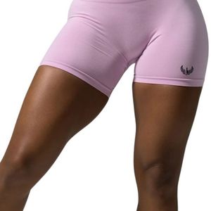<b>Womens</b> Pink High Waist Gymwear <b>Shorts</b> Stretch <b>Compression</b> Fitness Workout Training Yoga Performance Wear - Product Image 6