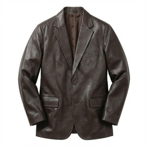 เสื้อโค้ทหนังผู้ชายสำหรับฤดูหนาว ดีไซน์ทันสมัย พรีเมียม หนังแท้ คลาสสิก อุ่นสบาย ทนทาน ยาว แฟชั่นอินเทรนด์ หรูหรา เหมาะสำหรับใส่ลำลอง - Product Image 1