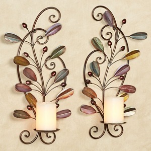Portavelas Metálico Vintage para Decoración de Pared Elegante - Product Image 1