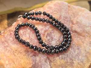 Cuentas de diamante moissanita negras de 8 mm y 16 pulgadas, corte AAA, facetadas, para la elaboración de joyería. - Product Image 5