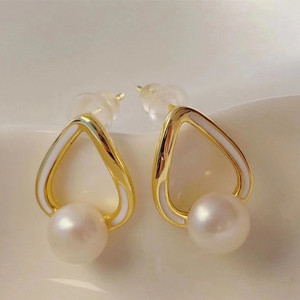 ต่างหูมุกน้ำจืดแบบหนีบสำหรับผู้หญิง ขนาด 7-11 มม. ทรงกลม แสงสว่างดีเยี่ยม เกรด AAAAA เรียบง่าย ทนทาน สำหรับรูหู - Product Image 2