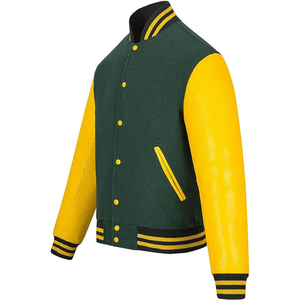Chaqueta Deportiva Transpirable con Botones y Bloques de Color para Primavera y Otoño, Estilo Béisbol Escolar - Product Image 1