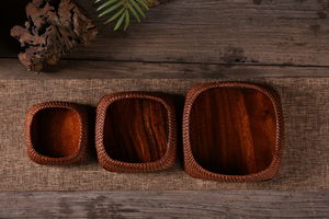Cesta de Almacenamiento Vintage Hecha a Mano en China, Bandeja de Bambú Lacada con Asa de Hierro para Frutas, Decoración para Cocina, Comedor y Sala de Estar - Product Image 4