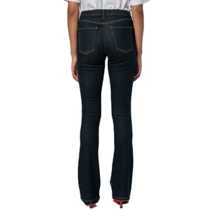 Oem/odm กางเกงยีนส์ขาใหญ่สำหรับผู้หญิง, กางเกงยีนส์ขาใหญ่สีฟ้าล้างได้กางเกงยีนส์ยืดได้ไซส์ใหญ่พิเศษบังคลาเทศ - Product Image 4