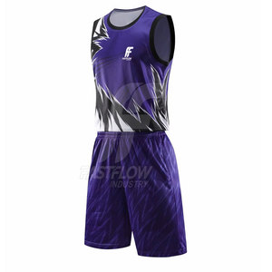 Tenue de basketball pour adulte au design unique, séchage rapide, respirante, en polyester de qualité supérieure, personnalisable - Product Image 2