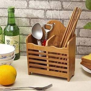 Portacubiertos minimalista de madera para la organización moderna de la cocina y la presentación de la mesa de comedor - Product Image 6