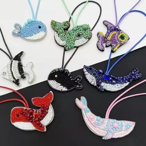 Key Chains Luxury Handmade Seed Beads Charms For <b>Bags</b> And Jewelry Unique Seed Beads Embroidery Charms For DIY Accessories - Product Image 3