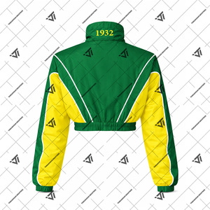 Ropa de la Hermandad Griega Chi Eta Phi XHP al por Mayor, Chaqueta Corta Cortavientos con Bloques de Color Bordados, Artículos Griegos - Product Image 2