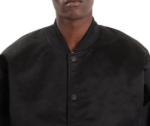 Chaqueta Bomber de satén personalizada para hombre con logotipo bordado, nombre y número, chaqueta de invierno transpirable de talla grande para hombre - Product Image 5