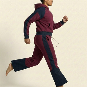 Conjuntos Deportivos de Forro Polar de Invierno Personalizados de Alta Calidad OEM, Conjuntos de 2 Piezas con Bloques de Color en Contraste, Fabricante - Product Image 5