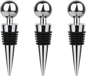 จุกปิดขวดไวน์สแตนเลสพร้อมซีลยางและหัวบอลสำหรับปิดผนึกขวดไวน์ - Product Image 1