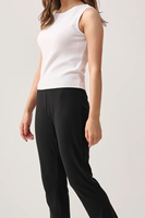 Top de Moda para Mujer, con Encaje y Borlas, 100% Algodón, Cuello Redondo, Casual, Sin Mangas, para Verano, Fitness y Actividades al Aire Libre