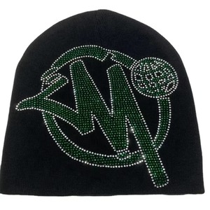 Gorro de Punto Personalizado de Fábrica, 100% Acrílico, con Pedrería, Diseño a Cuadros, Bordado a Mano, Transpirable, Impermeable, Unisex, para Playa y Viajes - Product Image 3