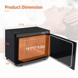 Scaldasalviette Professionale per Massaggi e Trattamenti Viso, Armadietto Riscaldante Nero in Alluminio per Estetiste, Saloni di Bellezza, Spa e Barbieri - Product Image 4