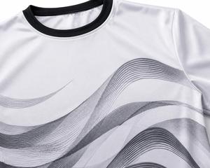 T-shirt pour homme à manches courtes, col rond, style sublimation, motif tricoté, polyester, coupe décontractée, respirant, design tendance - Product Image 3