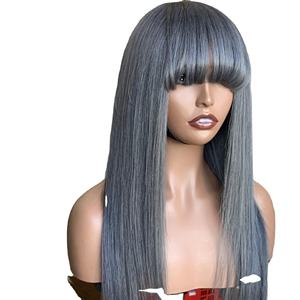 Perruque à frange sans dentelle, cheveux péruviens 100% humains, trame unique à la machine, expédition dans le monde entier - Product Image 5