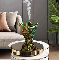 Brûleur à Bakhoor artisanal en bois naturel et résine époxy, de qualité supérieure, écologique, personnalisable, style arabe et islamique, pour la maison et les multiples créations