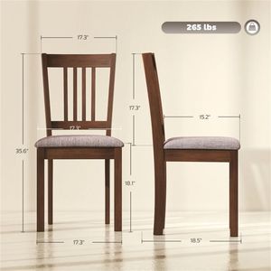 Due sedie da pranzo marroni per sala da pranzo e soggiorno, mobili da cucina - Un set - Product Image 6