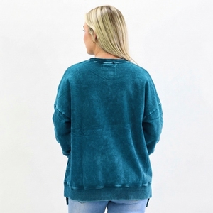 Sudadera con Logotipo Personalizado para Mujer, Lavado Ácido, Ropa de Felpa de Algodón de Primera Calidad, Fabricación en Fábrica con Etiqueta Privada y Talla OEM - Product Image 6