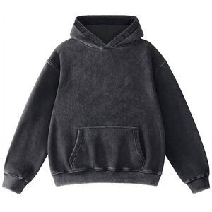 Sudadera con Capucha Extra Grande para Mujer, Negra, con Logotipo Personalizado de Alta Calidad, Color Sólido, Tejido de Algodón, Manga Larga, Transpirable, Estilo Urbano - Product Image 1
