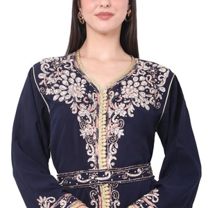 ชุดเดรส jalabiya สไตล์โมร็อกโกผ้าหนาปักลายหินสไตล์อาหรับสำหรับเด็กผู้หญิง - Product Image 2