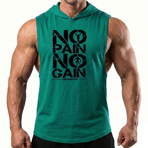 OEM Men's Hooded Tank <b>Top</b> Drop Armhole Gym Shirt Custom Logo Sleeveless Workout Hoodie Bodybuilding Fitness Muscle Tee Tank <b>Tops</b> - Product Image 1