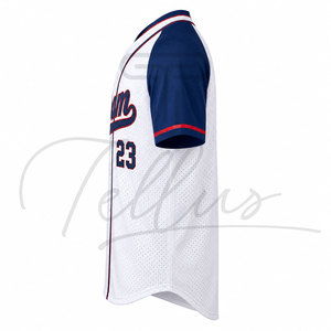Vente en gros de maillots de baseball pour hommes de haute qualité, personnalisés, avec broderie en twill, respirants, t-shirts pour hommes - Product Image 4
