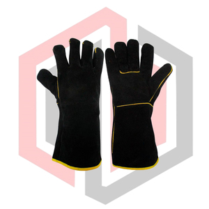 Gants de sécurité en cuir de vachette pour pompiers, anti-chaleur, anti-impact, durables, respirants, 14 pouces, pour soudeurs - Product Image 1